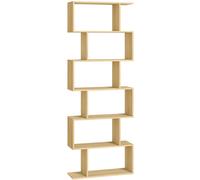 VASAGLE Estantería de 6 niveles de 24 x 70 x 190,5 cm de color roble natural