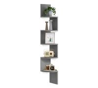 VASAGLE Estantería de Esquina en Pared, 5 Niveles, 20 x 20 x 126 cm | Estantería Libros, para Dormitorio, Sala de Estar, Gris Cemento, Colección CUSTOS LBC072G49