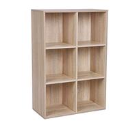 VASAGLE Estantería de pie, Librería, Estanteria Cubos con 6 Compartimentos | Libreria Estanteria, para Sala de Estar, Estudio, Comedor, Amarillo, Colección Custos LBC203H