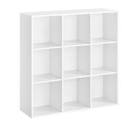 VASAGLE Estantería de pie, Librería, Estanteria Cubos con 9 Compartimentos | Libreria Estanteria, para Sala de Estar, Estudio, Comedor, Blanco Nube, Colección CUSTOS LBC177W01