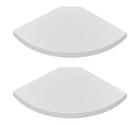 VASAGLE Estanteria Flotante Pared, Baldas Pared con Agujeros para Alambre, Juego de 2, 20 x 20 x 1,2 cm, Blanco, Estante Pared para Dormitorio, Pasillo, Colección Colex LLS842WB01