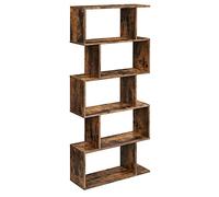 VASAGLE Estanteria Libros, Librería de 5 Niveles, Separador de Espacios | Estanterias Almacenaje, para Salón, Dormitorio, Estudio, Oficina, Marrón Rústico, Colección CUSTOS LBC62BX