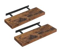 VASAGLE Estante de Pared, Estante Flotante, 20 x 60 x 3,8 cm, Balda de Pared para Marcos de Fotos, Decoración, para Salón, Estudio, Cocina, Marrón Rústico LWS26BX