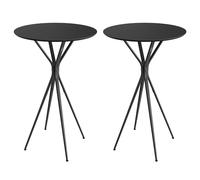 Mesa de Bar Redonda Estructura Metálica 60 x 60 x 105 cm Negro