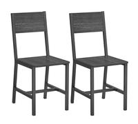 VASAGLE Juego de 2 Sillas de Comedor, Marco de Acero, Industrial