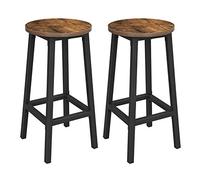 Juego de 2 Taburetes de Bar con Reposapiés