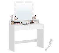 Tocador Luces LED con Brillo Ajustable Mesa de Maquillaje con Espejo