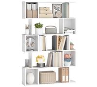 VASAGLE Librería de 5 Niveles, con Compartimentos Abiertos | Estantería de Almacenamiento, 24 x 90 x 159 cm, Blanco Nube, Colección CUSTOS LBC416W01