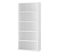 VASAGLE Librería de 5 Niveles, Estantería Libros, Abierta | Librería Estantería para Sala de Estar, Dormitorio, Blanco Nube, Colección CUSTOS LBC165T14