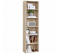 VASAGLE Librería de 6 Niveles, Estanteria Libros, Abiertos y Ajustables | Libreria Estanteria para Sala de Estar, Dormitorio, Beige Natural, Colección CUSTOS LBC167L01
