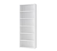 VASAGLE Librería de 6 Niveles, Estanteria Libros, Abiertos y Ajustables | Libreria Estanteria para Sala de Estar, Dormitorio, Blanco Nube, Colección CUSTOS LBC166T14