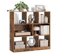 Estantería de Pie con 8 Compartimentos Abiertos Marrón Rústico