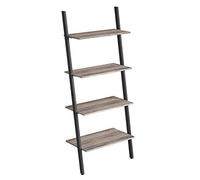 VASAGLE LLS043B02 Estante de pie, Acero aleado Madera de ingeniería, Greige y Negro, 4-Tier