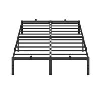VASAGLE Marco de Cama Doble, para Colchón de 135 x 190 cm, de Metal, Organización del Espacio, Moderno, para Invitados, Fácil Montaje, Negro Tinta