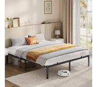 VASAGLE Marco de Cama Doble, para Colchón de 160 x 200 cm, de Metal, Organización del Espacio, Moderno, para Invitados, Fácil Montaje, Negro Tinta RMB135B01