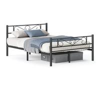 VASAGLE Marco de Cama, Estructura de Cama de Metal, Montaje Sencillo