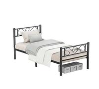 VASAGLE Marco de Cama, Estructura de Cama de Metal, Montaje Sencillo
