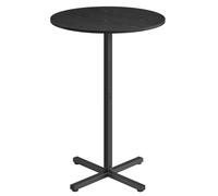 VASAGLE Mesa de Bar, Mesa de Comedor, Mesa Alta, Estructura de Metal, 60 x 60 x 104,5 cm, Fácil de Montar, con Base en Cruz, para 2-3 Personas, Moderna, Negro Ébano LBT361B01
