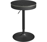 VASAGLE Mesa de bar regulable de color negro ébano y negro tinta