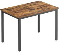 VASAGLE Mesa de comedor de 70 x 110 x 77 cm de color marrón y negro