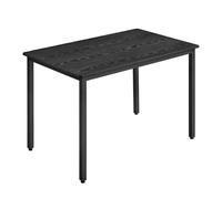 VASAGLE Mesa de Comedor, Mesa de Cocina, 70 x 110 x 77 cm, Mesa de Comedor para 4 Personas, Escritorio de Salón, para Comedor, Cocina, Industrial, Negro Ébano y Negro Mate KDT081B02