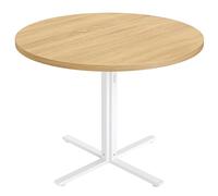 VASAGLE Mesa de Comedor Redonda, para 4 Personas, Diámetro de 80 cm | Mesa de Cocina Pequeña, Alto de 74,8 cm, Superficie Resistente al Agua, Estilo Rústico, Colección BARNET KDT082Y02