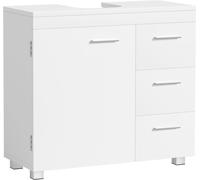 VASAGLE Mueble de lavabo de 30 x 70 x 64 cm de color blanco nube