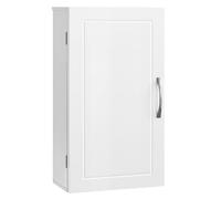 VASAGLE Mueble de Pared para Baño, Estantes Ajustables, 30 x 18 x 60 cm | Armario de Baño Colgante, Blanco Nube, Colección SIREN BBK322WB01