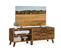 VASAGLE Mueble de TV, Mesa TV con Estante Ajustable, Longitud 140 cm | para Televisores de hasta 65 Pulgadas, Fácil de montar, Marrón Rústico, Colección MIRANTA LTV027X01