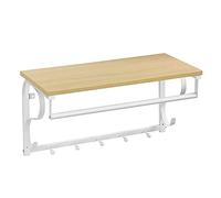 Perchero de pared industrial con estante