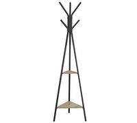 VASAGLE Perchero de Pie, en Forma de Árbol, con 2 Estantes | Perchero para Abrigos, Estilo Contemporáneo, para Ropa, Sombrero, Bolsa, Beige y Negro, Colección COLTEN RCR016B02