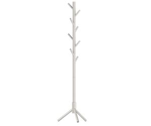 VASAGLE Perchero, Madera Maciza, en Forma de Árbol, 8 Ganchos | Para Chaquetas, Sombreros, para Pasillo, Barra de Soporte de Madera de Caucho, Beige Capuchino, Colección ANDI RCR004K01