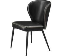 VASAGLE Silla de comedor de 55 x 52 x 80,7 cm de color negro tinta