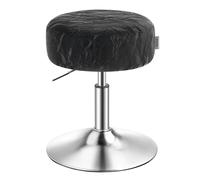 VASAGLE Taburete de Maquillaje, Silla de Tocador, Altura Ajustable, 360° Giratorio, PU, Asiento Grueso, para Dormitorio Cocina Comedor, Moderno, Negro Tinta/Rosa Jalea/Blanco Crema/Gris Paloma Gris Pa