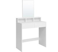 VASAGLE Tocador de 40 x 80 x 140 cm de color blanco