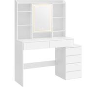 VASAGLE Tocador de color blanco nube con luces led con brillo ajustable