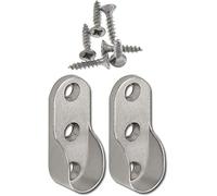 Vasalat 118500622 soporte ovalado para tubos de armario, plateado