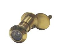 VASALAT Brass WITH COVER 1189 C2 - Visor para puerta (diámetro 12 mm, gran angular 170°, TS 35-55 mm, latón pulido)