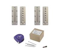 vasalat Conector HVP de carga pesada, 40 x 130 x 12 mm, 2 conectores de madera invisibles, ideal como conector de vigas, incluye 50 tornillos Spax T-Star plus y 1 broca TX20