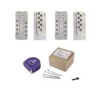 vasalat Conector HVP de carga pesada, 60 x 140 x 12 mm, 2 conectores de madera invisibles, ideal como conector de vigas, incluye 50 tornillos Spax T-Star plus y 1 broca TX20