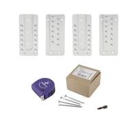 vasalat Conector HVP de carga pesada, 80 x 180 x 12 mm, 2 conectores de madera invisibles, ideal como conector de vigas, incluye 100 tornillos Spax T-Star plus y 1 broca TX20