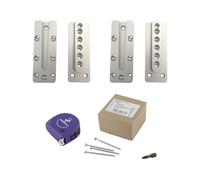 vasalat HVP - Conector de carga pesada, 40 x 110 x 12 - 2 conectores de madera invisibles, ideal como conector de vigas, incluye 50 tornillos Spax T-Star plus y 1 broca TX20