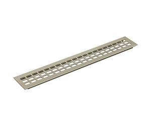 vasalat Luftgitter 600x100,AL TitanEReffekt Rejilla de ventilación de aluminio, efecto acero inoxidable plateado, 600 x 100 mm