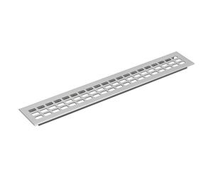 Vasalat Luftgitter 800x80mm AL Natur elox Rejilla de Ventilación Aluminio, Plata, 800x80mm
