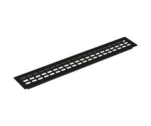 vasalat Rejilla de ventilación para frigorífico, 1000 x 60 mm, chapa de ventilación insertable, también para armarios y puertas, aluminio anodizado negro