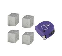 vasalat SVP Stufenverbinder 30x40x26mm Conector de Escalera, Plata
