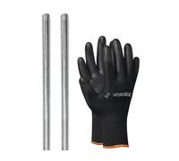 Vasalat Varilla Roscada M20 1000 mm Galvanizada, Clase de Resistencia 8.8 - Varilla Roscada con Rosca Exterior DIN 976 - Barra de Metal de con Rosca - 2 Unidades