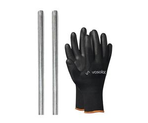 vasalat Varilla roscada M22 1000 mm galvanizada, clase de resistencia 8.8 - Varilla roscada con rosca exterior DIN 976 - Barra de metal de alta calidad con rosca - 2 unidades