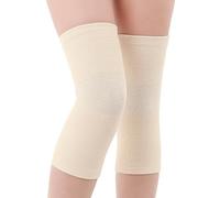 VASANA 1 par de rodilleras unisex de compresión para rodilleras, elásticas, protector de pierna, calentador de rodilla para deportes, baloncesto, baile, ciclismo, escalada, yoga (beige), Color de la