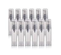 VASANA 12 botellas de viaje vacías recargables de 10 ml de plástico PS sin aire con bomba de vacío para cosméticos, crema y loción